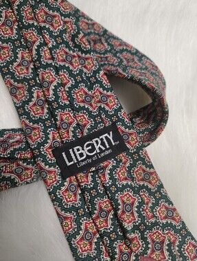 Vintage Liberty of London Multicolor Paisley Silk Tie Made In USA